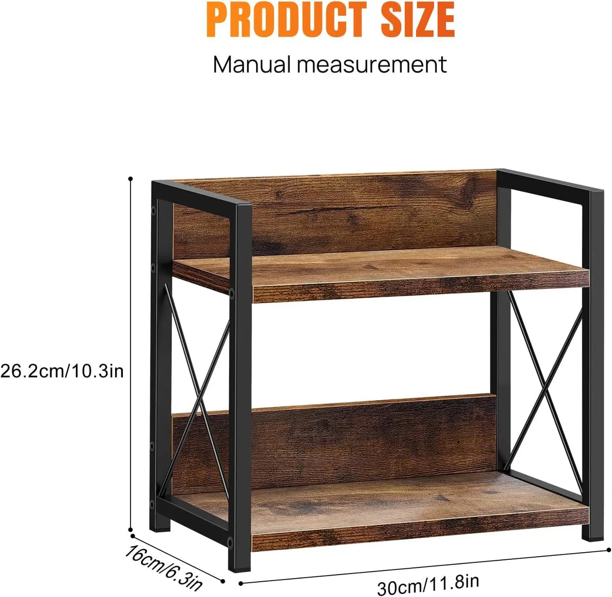 2-Tier Kitchen Countertop Organiser – Heavy-Duty Storage Shelf with Metal Frame