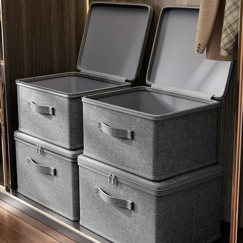 Storage Organiser Box – 1/3PCS Foldable Fabric Clothes Storage Container with Wheels