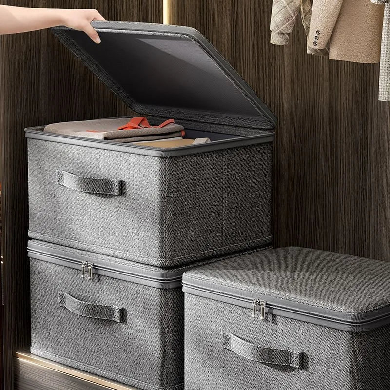 Storage Organiser Box – 1/3PCS Foldable Fabric Clothes Storage Container with Wheels