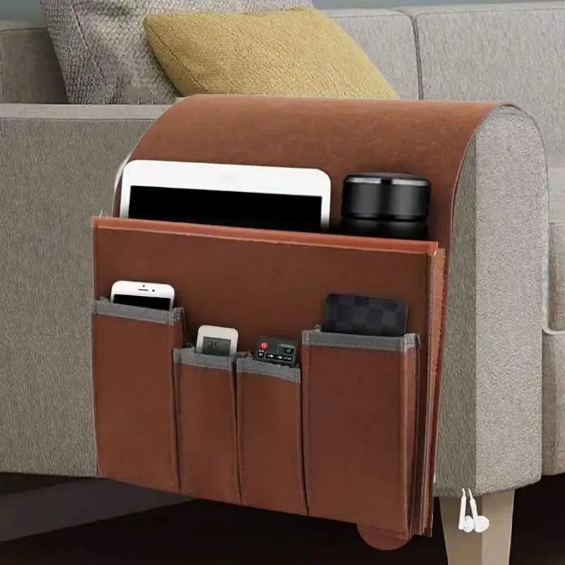 Felt Sofa Armrest Organiser – Armchair Caddy for Tablet, Phone & Remote