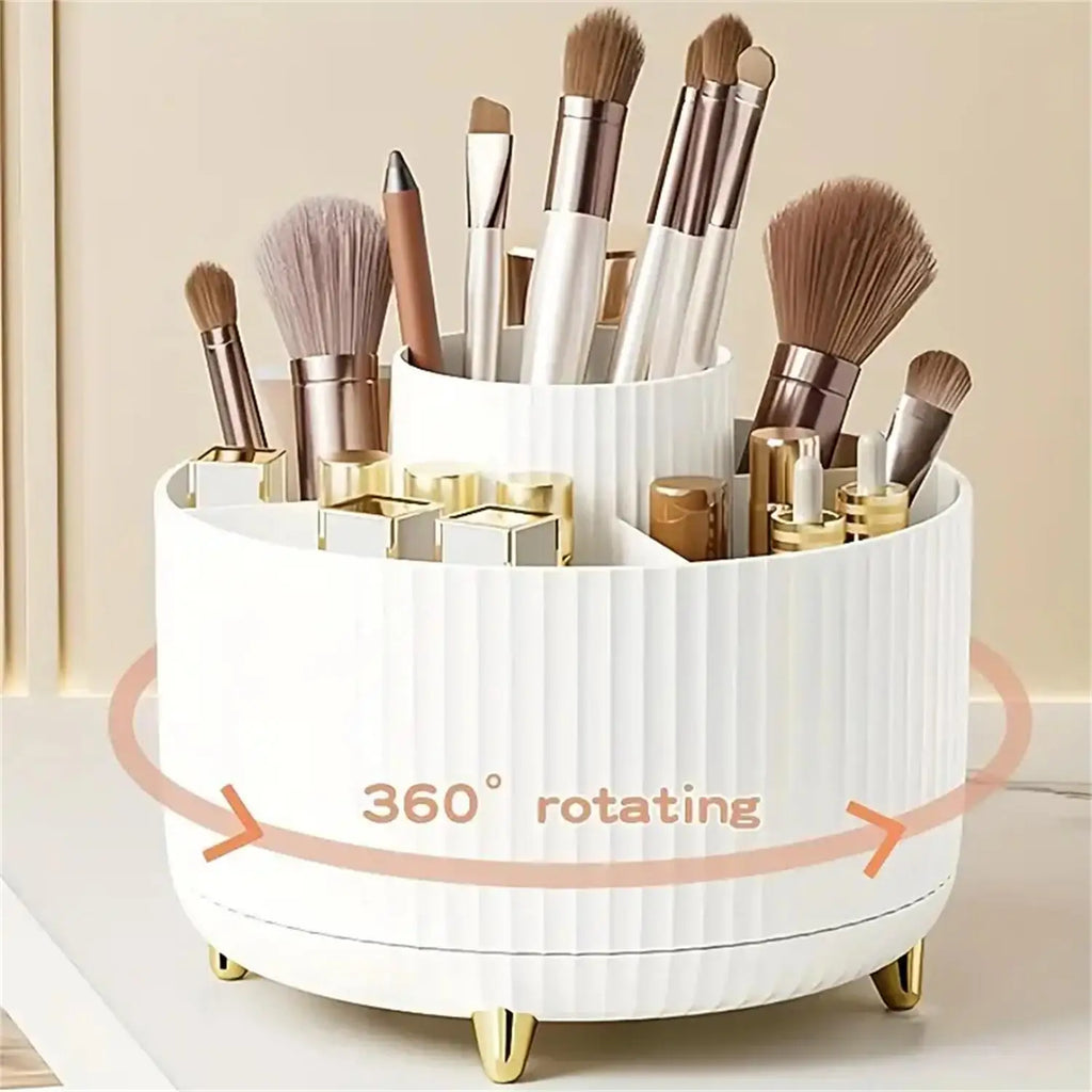 360° Rotating Bathroom Organiser | 5-Compartment Cosmetic Holder