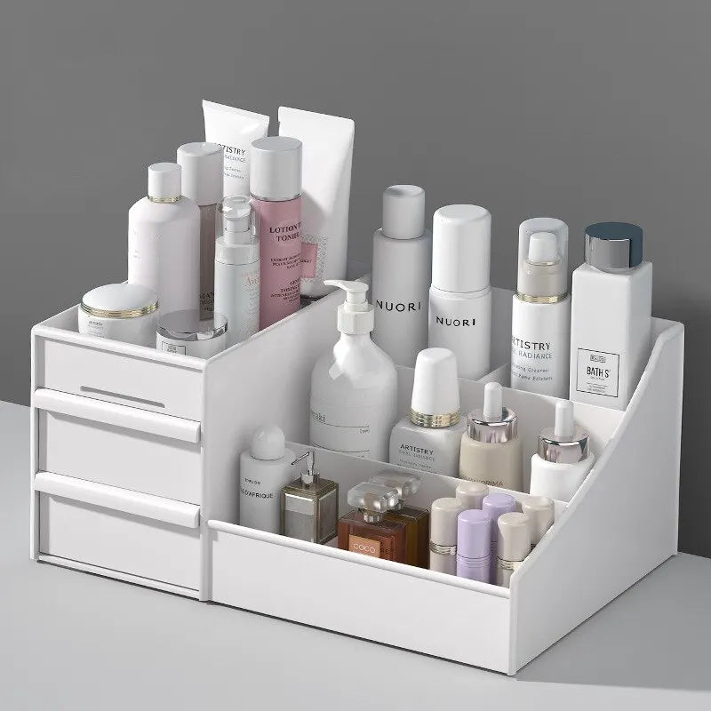 Bathroom Organiser – 1PC White Drawer Storage Box for Cosmetics, Skincare & Toiletries