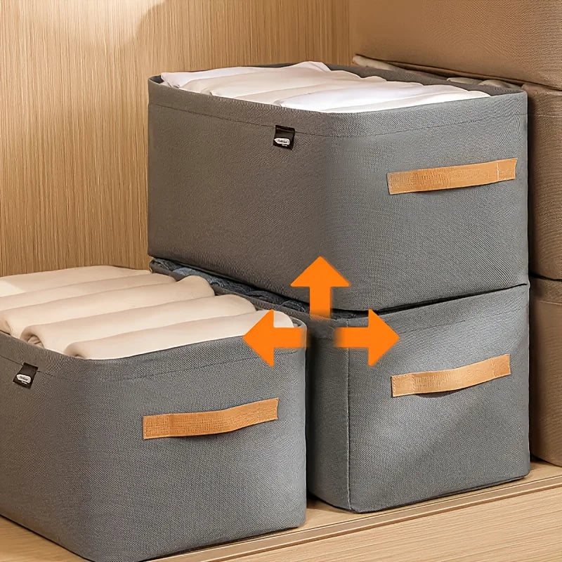 Clothes Storage Organiser – Foldable Wardrobe Storage Box for Jeans, Trousers, Sweaters & Clothing