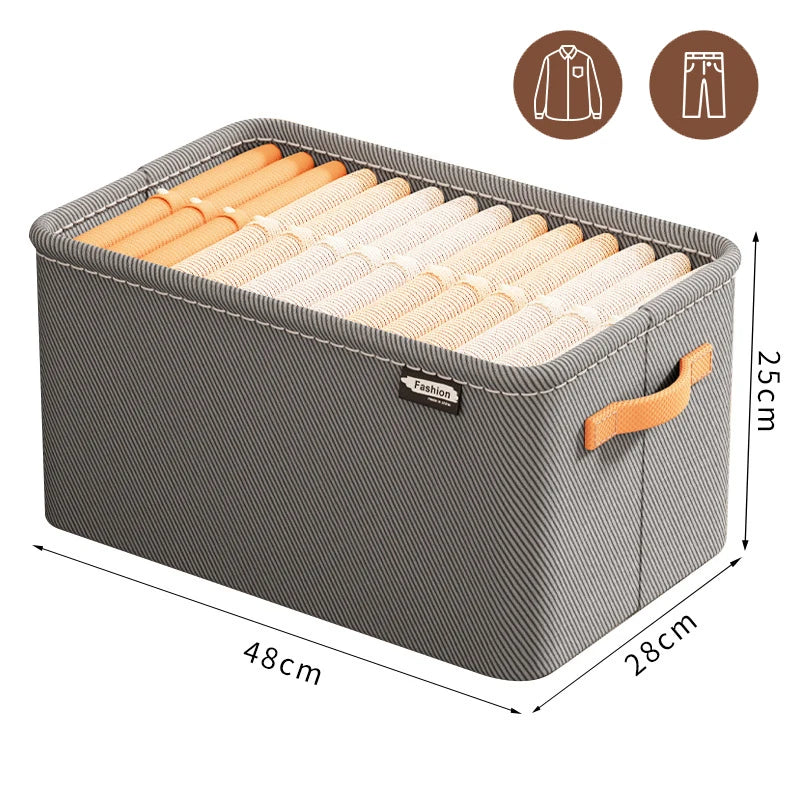 Clothes Storage Organiser – Foldable Wardrobe Storage Box for Jeans, Trousers, Sweaters & Clothing