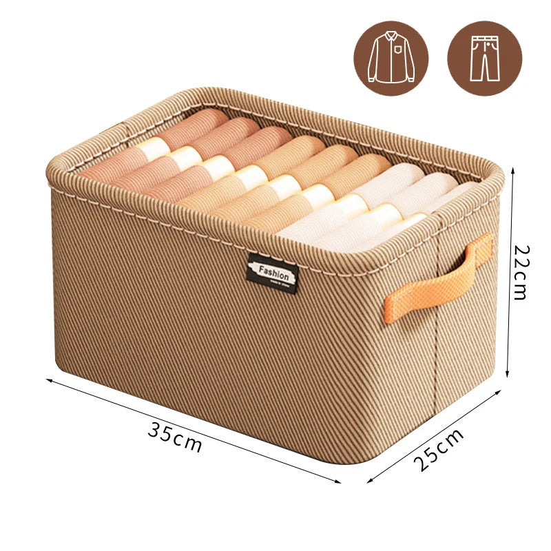 Clothes Storage Organiser – Foldable Wardrobe Storage Box for Jeans, Trousers, Sweaters & Clothing