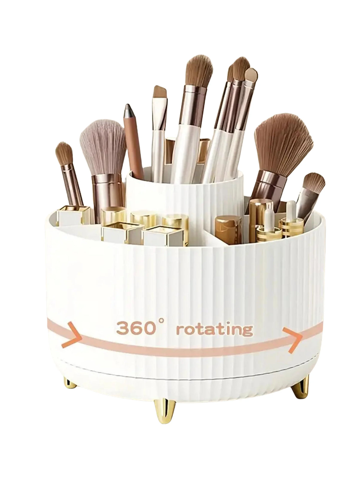 360° Rotating Bathroom Organiser | 5-Compartment Cosmetic Holder