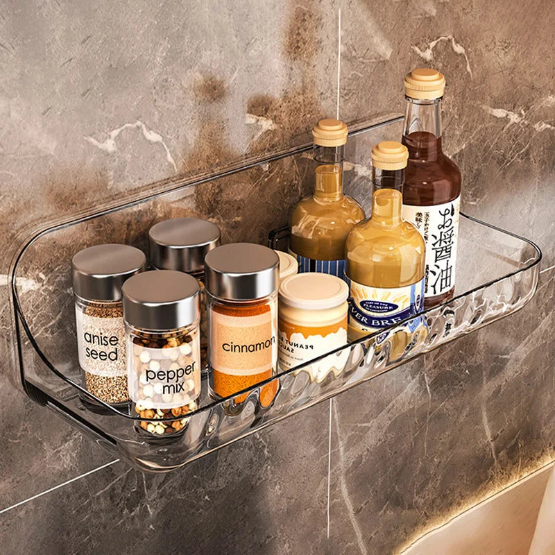 Bathroom Organiser – Acrylic Wall Mounted Cosmetic & Makeup Storage Rack