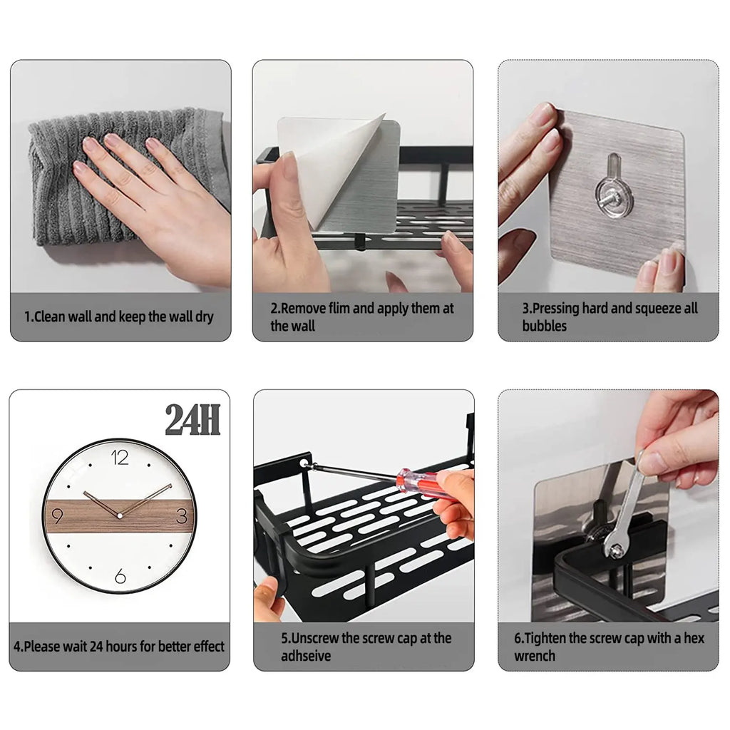 Bathroom Wall Organiser – Shower Storage Rack for Shampoo, Soap & Bathroom Essentials