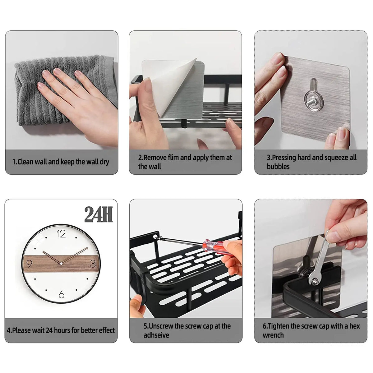 Bathroom Wall Organiser – Shower Storage Rack for Shampoo, Soap & Bathroom Essentials