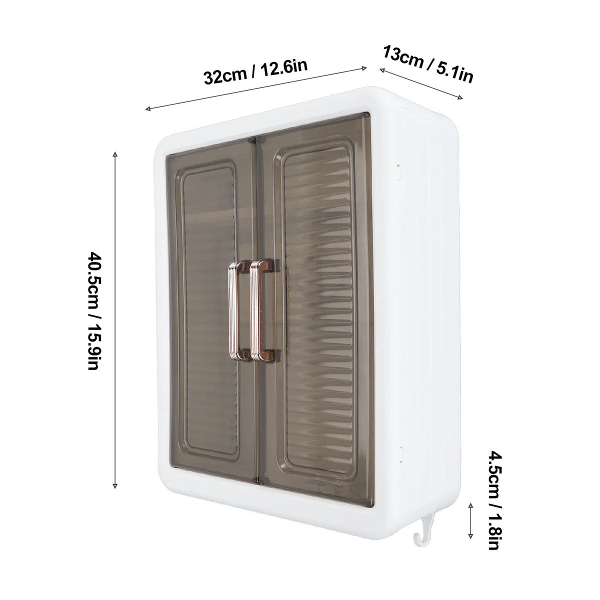 Bathroom Storage Cabinet – Wall Mounted Double Door Makeup & Cosmetic Organiser