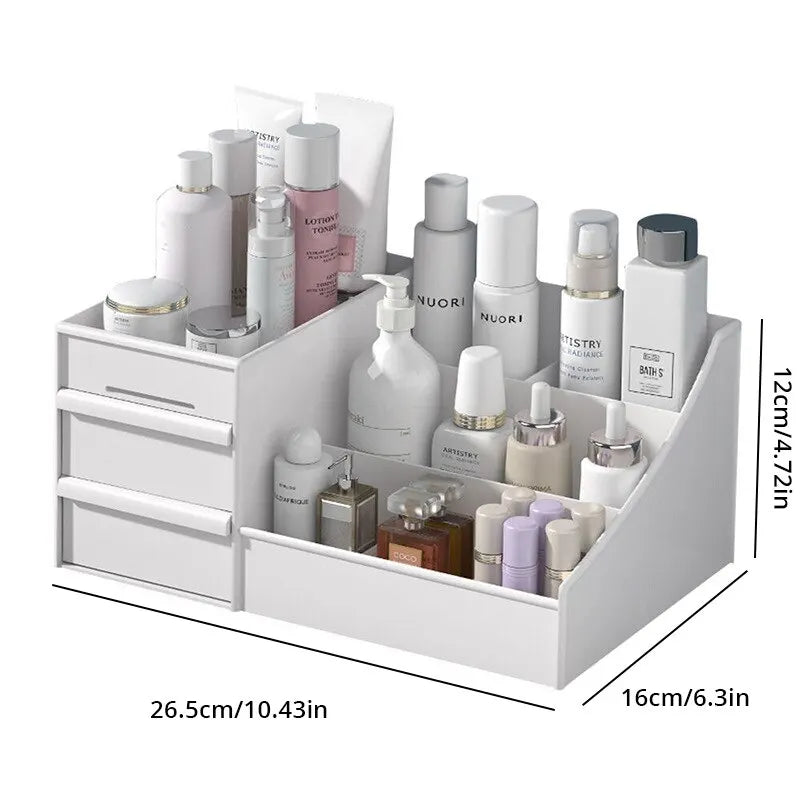 Bathroom Organiser – 1PC White Drawer Storage Box for Cosmetics, Skincare & Toiletries