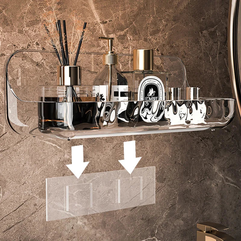 Bathroom Organiser – Acrylic Wall Mounted Cosmetic & Makeup Storage Rack