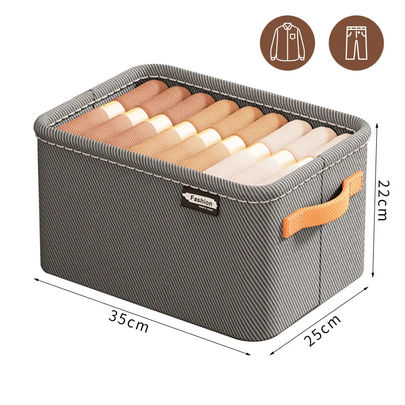 Clothes Storage Organiser – Foldable Wardrobe Storage Box for Jeans, Trousers, Sweaters & Clothing