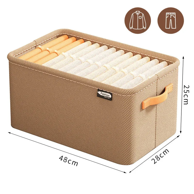 Clothes Storage Organiser – Foldable Wardrobe Storage Box for Jeans, Trousers, Sweaters & Clothing