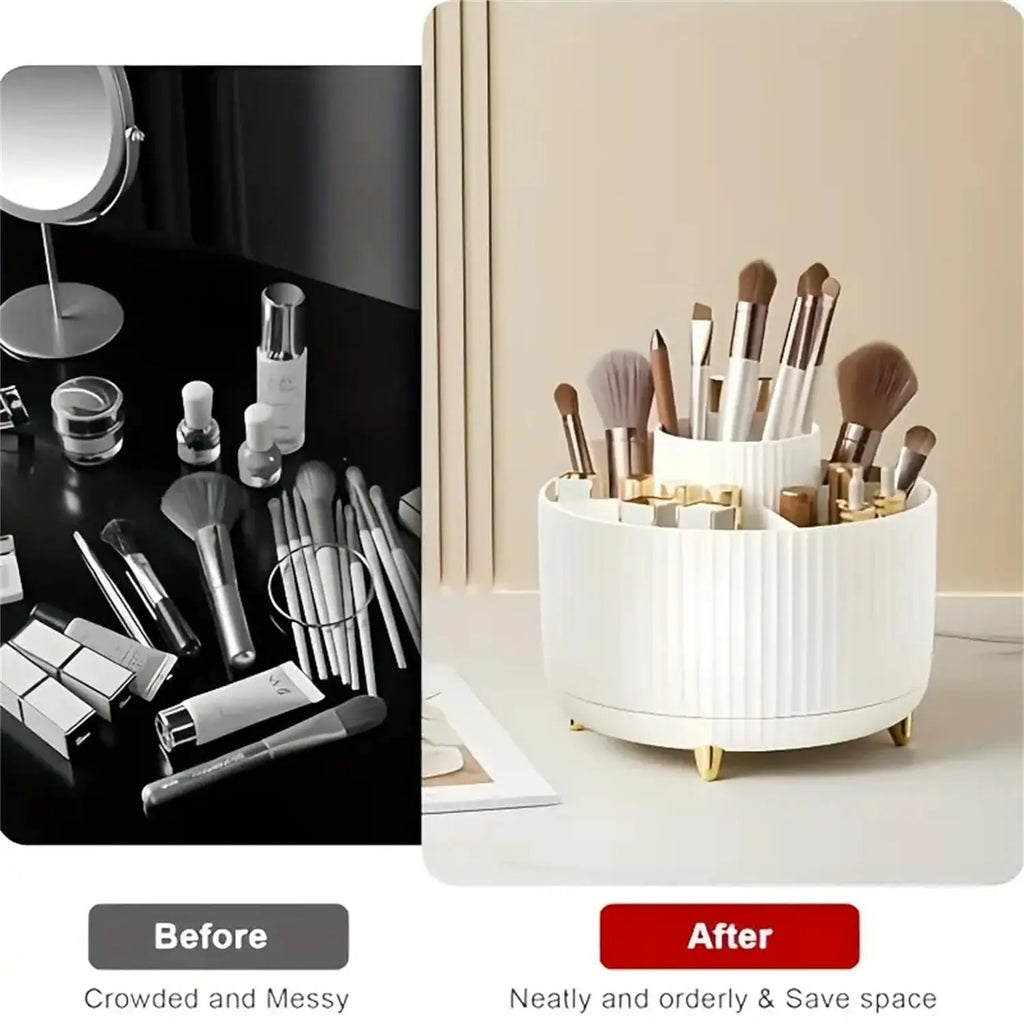 360° Rotating Bathroom Organiser | 5-Compartment Cosmetic Holder