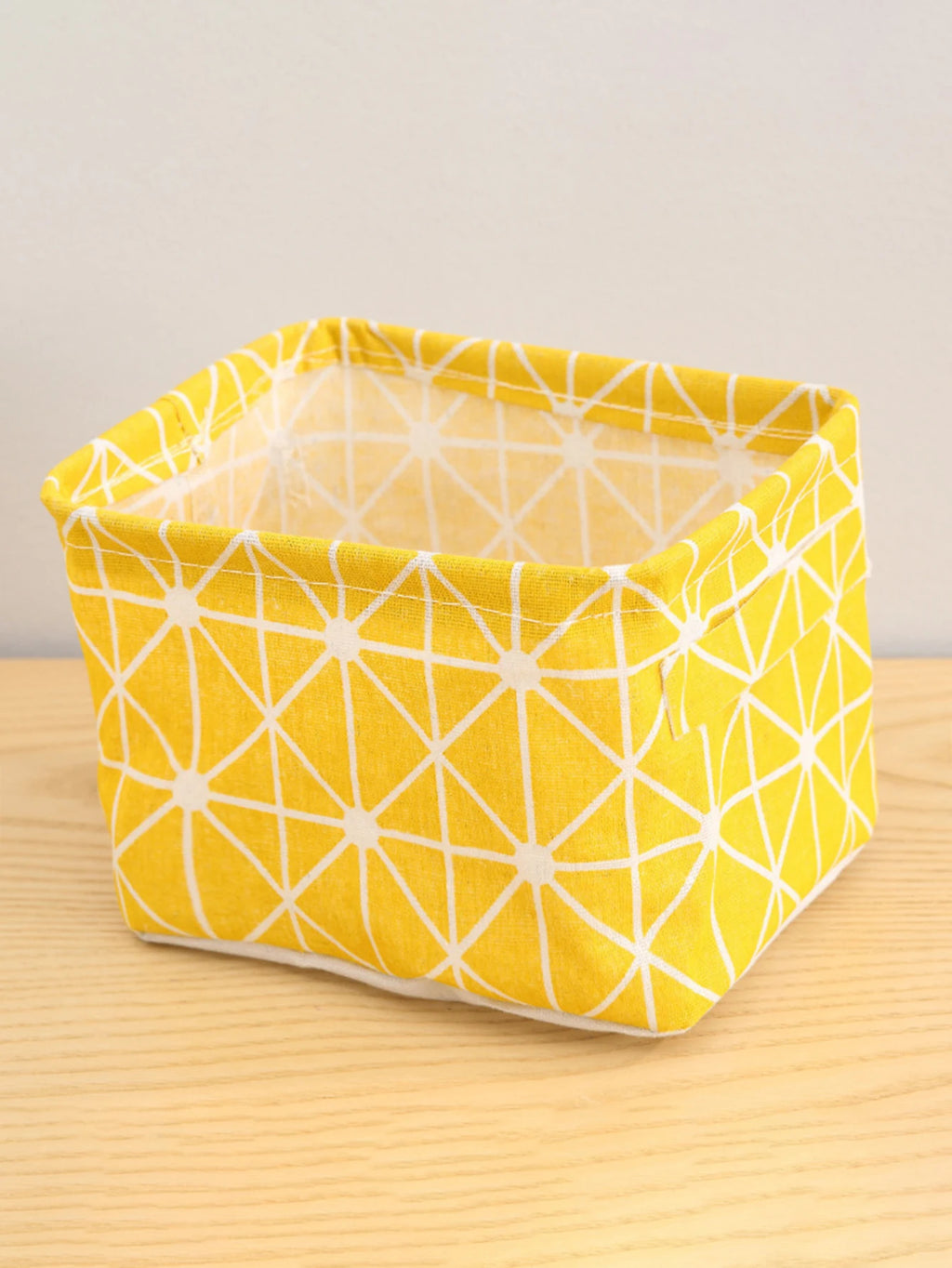 Storage Basket – Cotton Hemp Fabric Organiser with Handles for Clothes & Small Items