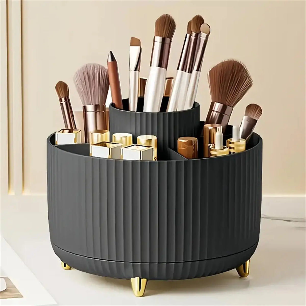 360° Rotating Bathroom Organiser | 5-Compartment Cosmetic Holder