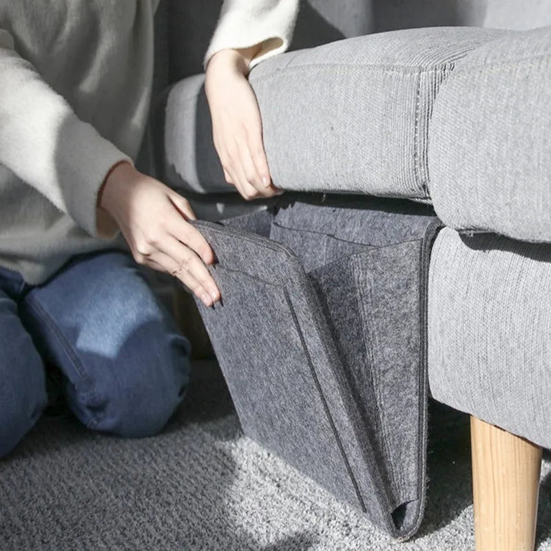 Lounge Storage Bag – Felt Sofa Organiser for Magazines, Mobile Phones & Sundries