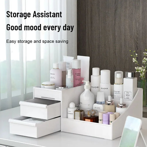 Bathroom Organiser – 1PC White Drawer Storage Box for Cosmetics, Skincare & Toiletries