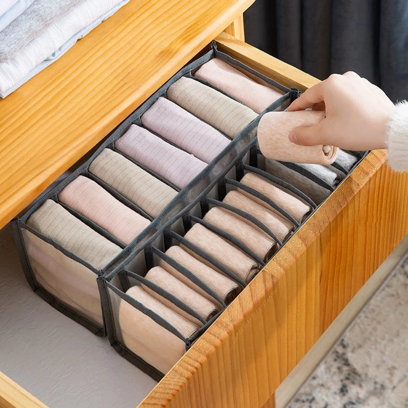 Clothes Drawer Organizer Set – Underwear, Socks, Bras & Jeans Storage Boxes