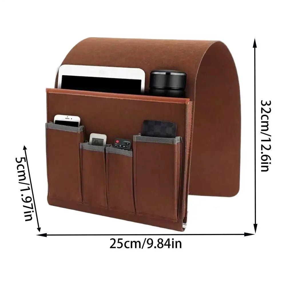 Felt Sofa Armrest Organiser – Armchair Caddy for Tablet, Phone & Remote