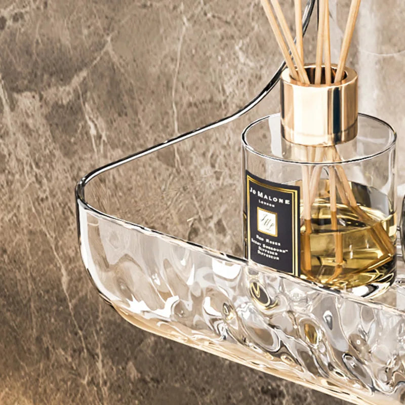 Bathroom Organiser – Acrylic Wall Mounted Cosmetic & Makeup Storage Rack
