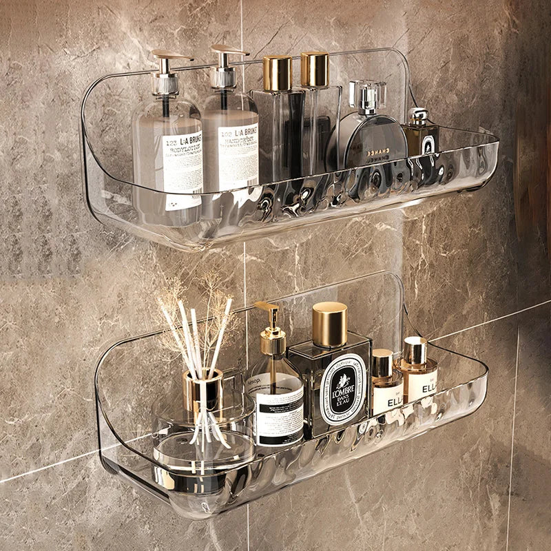 Bathroom Organiser – Acrylic Wall Mounted Cosmetic & Makeup Storage Rack